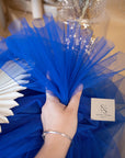 Clouds Tulle 59" - Royal Blue Color Premium Quality Fabric by the Yard, Soft Matte Tulle Mesh, for Evening Gowns and Regal Events