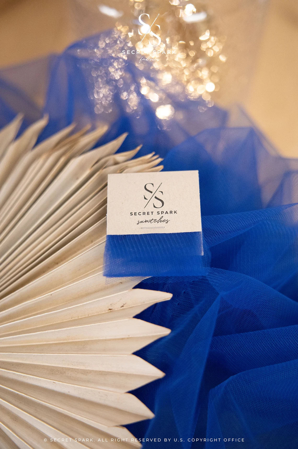 Clouds Tulle 59" - Royal Blue Color Premium Quality Fabric by the Yard, Soft Matte Tulle Mesh, for Evening Gowns and Regal Events