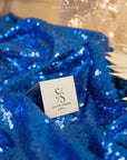 Glitz Sequin - Royal Blue Color High-Quality Premium Material by the Yard, Round Shape 3mm Sequins for Evening Gowns, Stage Wear, Events