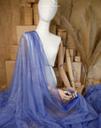 Illuminate Glitter Tulle - Royal Blue Color High Quality Sparkle Fabric by the Yard, Shimmering Mesh for Evening Gowns, Stage Decor, 150cm wide