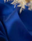 Mikado - Royal Blue Premium Structured Satin, High-Quality Dense Material by the Yard with One-Way Stretch for Evening Wear, Special Events