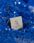 Starlight - Royal Blue Sparkle Heavy Beaded & Sequined Mesh, Premium Quality Material by the Yard for Evening Gowns, Stage Costumes
