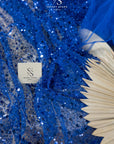 Starlight - Royal Blue Sparkle Heavy Beaded & Sequined Mesh, Premium Quality Material by the Yard for Evening Gowns, Stage Costumes