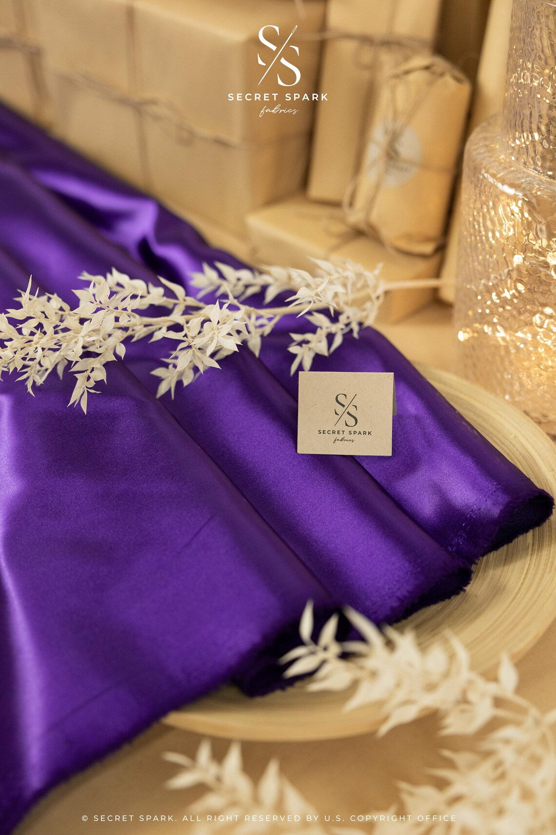 Royal Purple Bridal Satin | Premium Sturdy