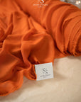 Aura Chiffon - Rust Color Hi Quality Material by the Yard, Soft Matte with Beautiful Drapes, for Summer Dresses, Table Runners, Decor