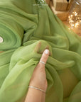 Serenity - Sage Green Matte Organza 118"-120" (~300-305 cm), Premium Quality Material by the Yard for Decor, Evening Dresses