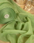 Serenity - Sage Green Matte Organza 118"-120" (~300-305 cm), Premium Quality Material by the Yard for Decor, Evening Dresses