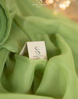 Serenity - Sage Green Matte Organza 118"-120" (~300-305 cm), Premium Quality Material by the Yard for Decor, Evening Dresses