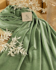 Rich - Sage Green Stretch Velvet Fabric - Soft 4-Way Velour for Medieval Gowns, Hair Bows, Pillows, Table Decor & Costumes