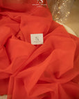 Serenity - Scarlet Red Matte Organza 118", Premium Quality Material by the Yard for Event Draping, Evening Dresses