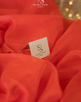 Serenity - Scarlet Red Matte Organza 118", Premium Quality Material by the Yard for Event Draping, Evening Dresses