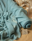 Aura Chiffon - Seafoam Color Premium Material by the Yard, Soft Matte with Flowing Drape, for Summer Dresses, Beach Wear, Wedding Decor