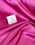 Iconic Silky Satin - Magenta Pink Color Soft Premium Charmeuse Fabric One Way Stretch for Statement Fashion, Glamorous Events, Evening Wear DIY
