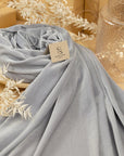 Rich - Silver Gray Stretch Velvet Fabric - Soft 4-Way Velour with Elegant Sheen for Wedding Decor, Dresses, Drapery & Pillows