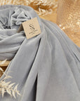 Rich - Silver Gray Stretch Velvet Fabric - Soft 4-Way Velour with Elegant Sheen for Wedding Decor, Dresses, Drapery & Pillows