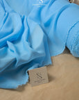 Aura Chiffon - Sky Blue Color Premium Material by the Yard, Airy Soft Matte with Beautiful Draping, for Summer Dresses, Party Decor, Accessories