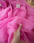 Serenity - Soft Fuchsia Matte Organza 118", Premium Quality Material by the Yard for Events, Party Dresses