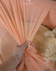 Mirage Power Mesh - Soft Peach Color Premium Quality Material by the Yard, Ultra Fine Two-Way Stretch for Dance Wear, Lingerie