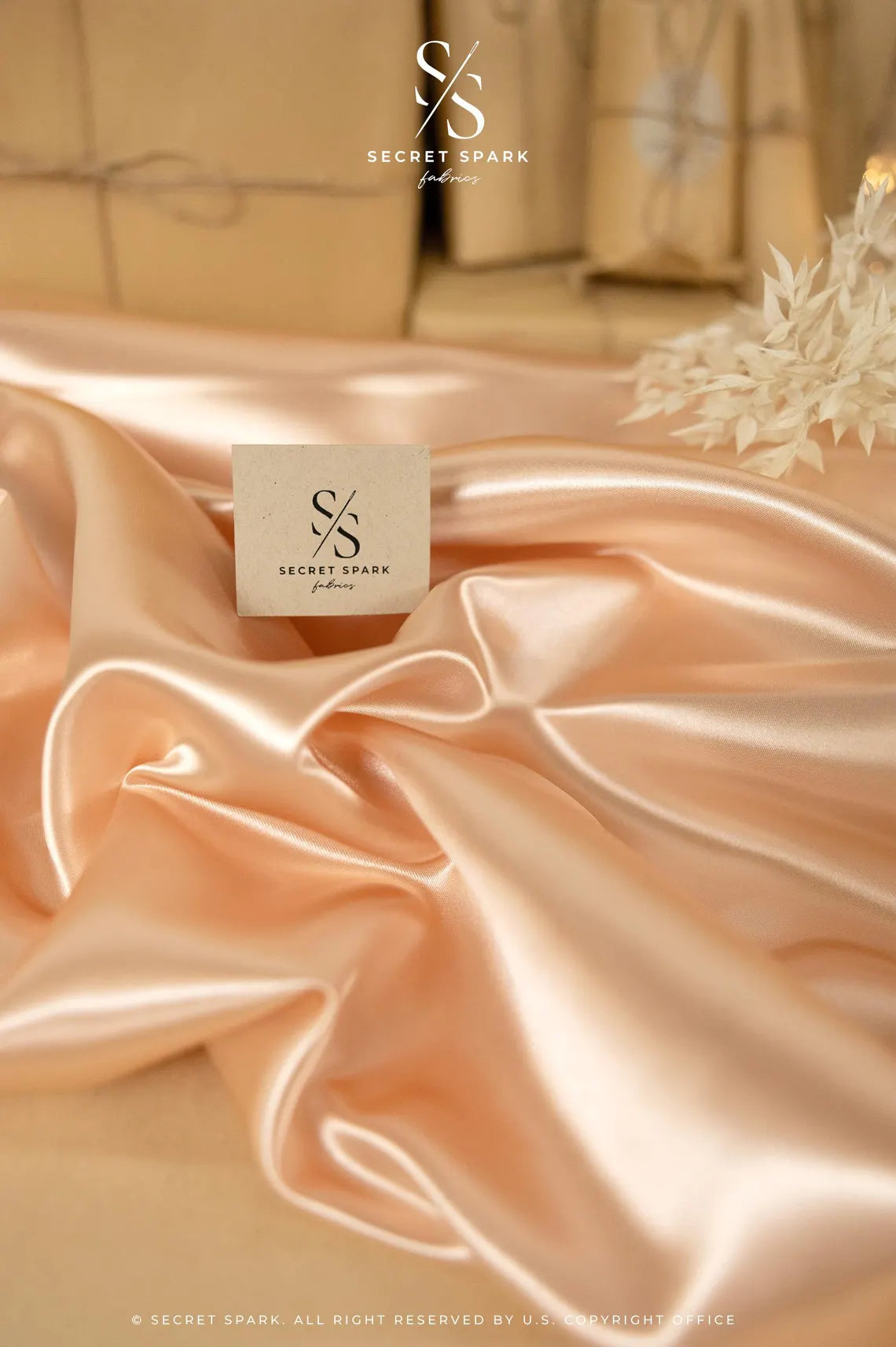 luxurious fabrics for dresses Soft Peach Satin Fabric | Luxurious