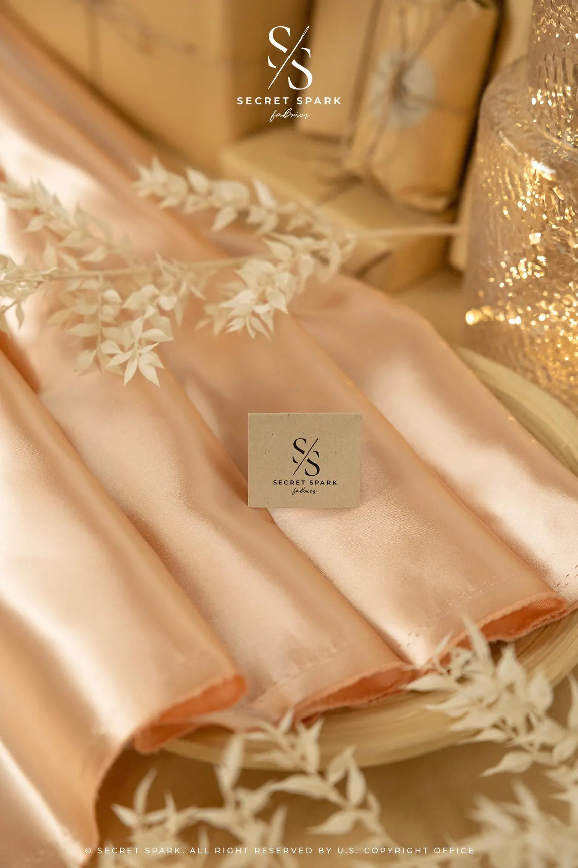 Soft Peach Satin Fabric | Luxurious | for Dresses & Decor  Secret Spark  Fabrics