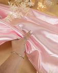 Amore - Soft Pink Satin Fabric, Smooth Shiny Non-Stretch Satin for Wedding Gowns, Baby Shower Decor, Lyrical Costumes, and Crafts