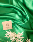 Iconic Silky Satin - Spring Green Color Quality Premium Charmeuse Fabric, One Way Stretch for Apparel, Nature-Inspired Decor, Garden Events