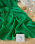 Aura Chiffon - Spring Green Color Premium Material by the Yard, Soft Matte with Fresh Draping, for Garden Party Dresses, Spring Decor, Easter Events