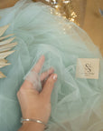 Clouds Tulle 59" - Spring Rain Color Premium Quality Material by the Yard, Matte Soft Italy Tulle Mesh Fabric for Wedding Decor & Backdrops, 150 cm