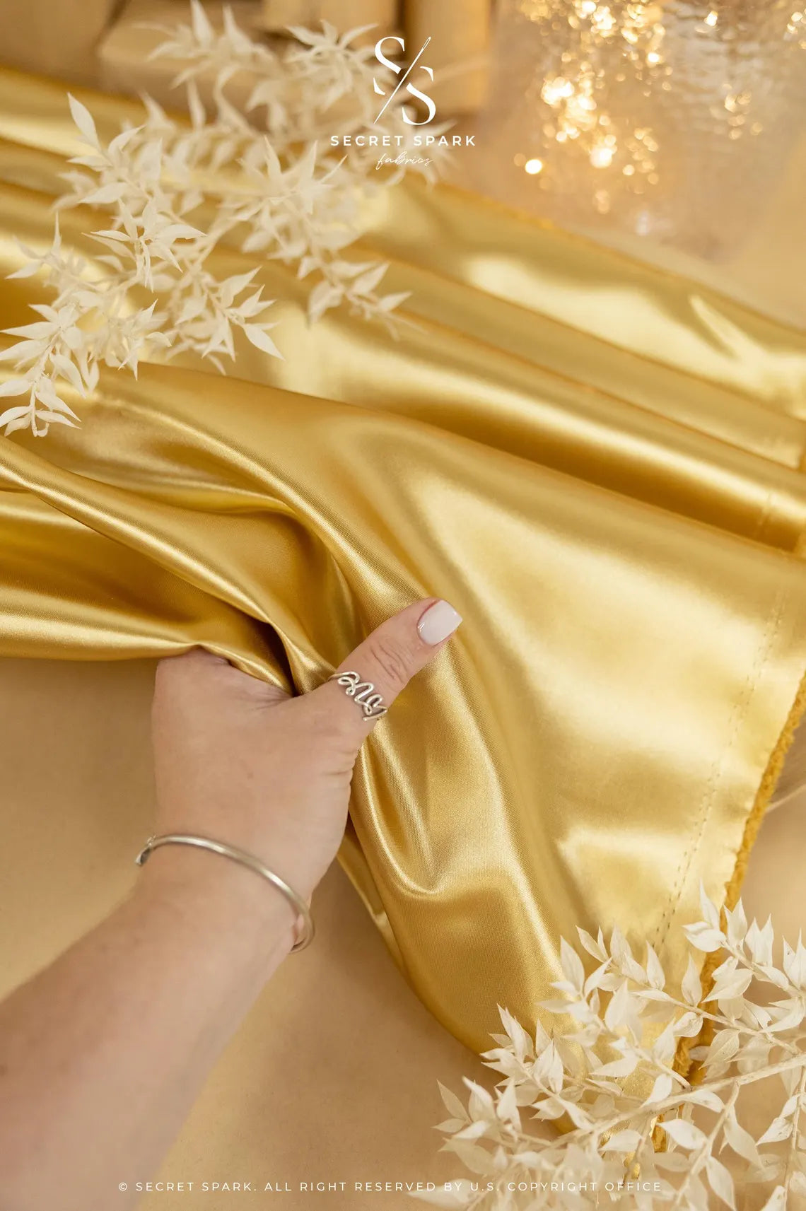 Sungold Satin Fabric | Vibrant | for Decor & Dresses  Secret Spark Fabrics