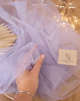 Clouds Tulle 59" - Sweet Lavender Color Premium Quality Material by the Yard, Matte Soft Italy Tulle Mesh Fabric for Baby Shower & Events, 150 cm