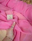 Aura Chiffon - Sweetheart Pink Color Premium Material by the Yard, Soft Matte with Romantic Drape, for Valentine's Day, Baby Shower, Wedding Decor