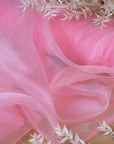 Glimmer Crystal Organza - Sweetheart Pink Color Sheer High-Quality Crystal Fabric by the Yard, Sparkle Material for Baby Shower, Romance Decor