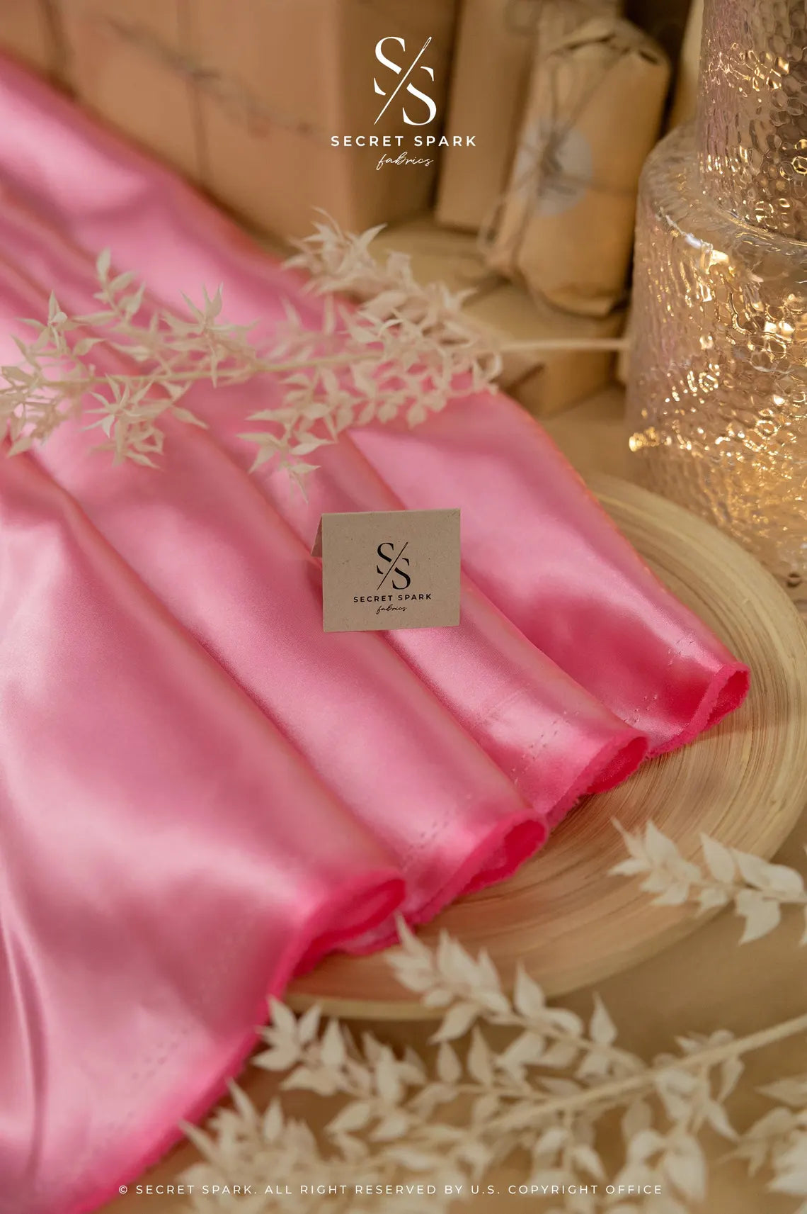 pink fabric for dresses Amore