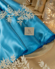 Amore - Turquoise Blue Lustrous Satin Fabric, Dense Non-Stretch Shiny Material for Prom Dress, Chair Sashes, Decorative Linings, Decoration