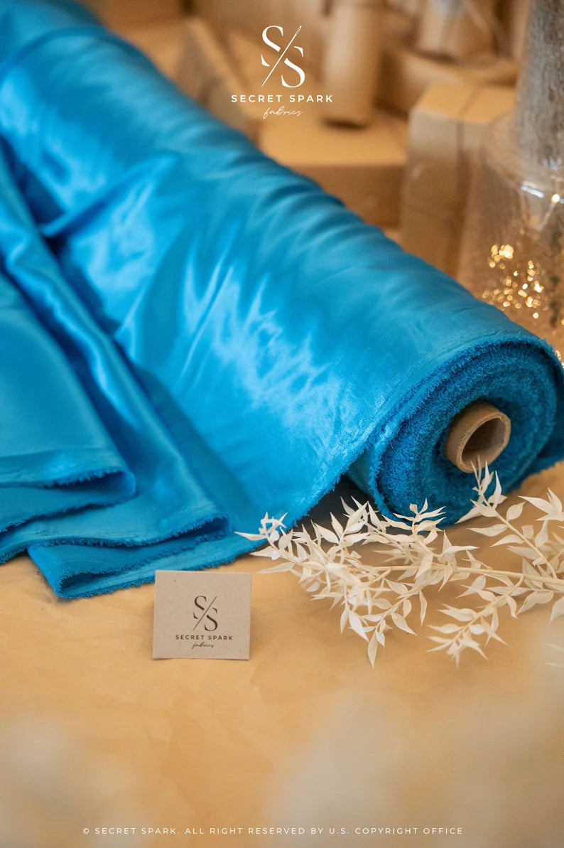 silk dress fabric online Silky Satin Dress Craft Fabric Plain Luxury Wedding Material 150cm