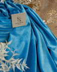 Rich - Turquoise Blue Stretch Velvet Fabric - Premium 4-Way Velour with Vibrant Color for Costumes, Decor & Creative DIY