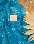 Glitz Sequin - Turquoise Color High-Quality Premium Material by the Yard, Round Shape 3mm for Stage Costumes, Event Decor, Dresses