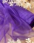 Glimmer Crystal Organza - Ultra Violet Color Sheer High-Quality Crystal Fabric by the Yard, Sparkle Material for Evening Gowns, Royal Events