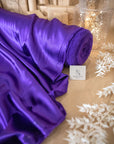 Iconic Silky Satin - Ultra Violet Color High Quality Fabric, 1 Way Stretch Satin for Gowns and Lingerie, Crafts, Dresses, Ties