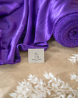Iconic Silky Satin - Ultra Violet Color High Quality Fabric, 1 Way Stretch Satin for Gowns and Lingerie, Crafts, Dresses, Ties