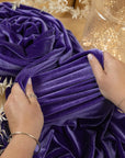 Rich - Ultra Violet Stretch Velvet Fabric - Premium 4-Way Velour with Bold Color for Gowns, Stage Costumes & Decor