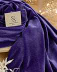 Rich - Ultra Violet Stretch Velvet Fabric - Premium 4-Way Velour with Bold Color for Gowns, Stage Costumes & Decor