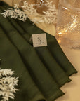 Grace - Very Dark Olive Crepe Stretch Fabric for Suits, Dresses, and Home Projects, Heavy Twill Material for Drapes, Cushions, and Tailoring
