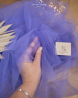 Clouds Tulle 59" - Violet Color Premium Quality Material by the Yard, Matte Soft Italy Tulle Mesh Fabric for Prom Gowns & Events, 150 cm