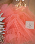 Clouds Tulle 59" - Watermelon Color Premium Quality Material by the Yard, Matte Soft Italy Tulle Mesh Fabric for Party Decor & Summer Events, 150 cm