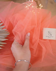 Clouds Tulle 59" - Watermelon Color Premium Quality Material by the Yard, Matte Soft Italy Tulle Mesh Fabric for Party Decor & Summer Events, 150 cm