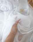 Serenity - White Bridal Matte Organza 118"-120", Premium Quality Material by the Yard for Wedding, Bridal Gowns