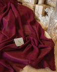 Aura Chiffon - Wine Color Premium Material by the Yard, Soft Matte with Rich Draping, for Evening Gowns, Formal Events, Holiday Decor