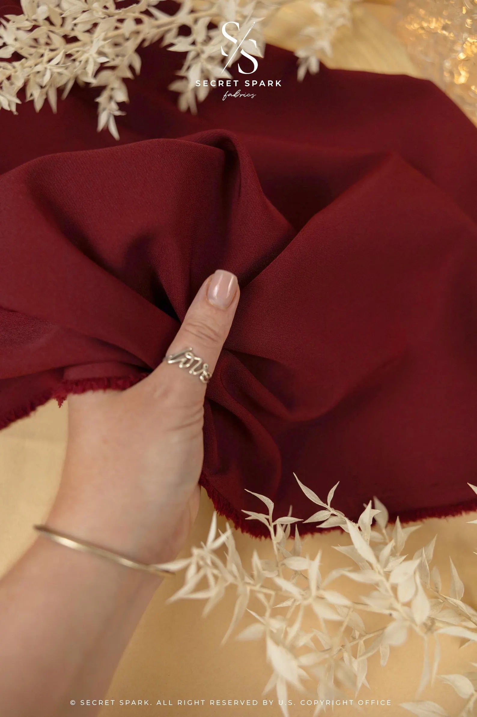 Wine Stretch Crepe Fabric | Premium | for Evening & Special Occasions ...