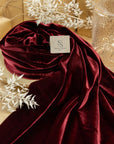 Rich - Wine Stretch Velvet Fabric - Soft 4-Way Velour with Deep Color and Smooth Finish for Gowns, Medieval Costumes & Decor